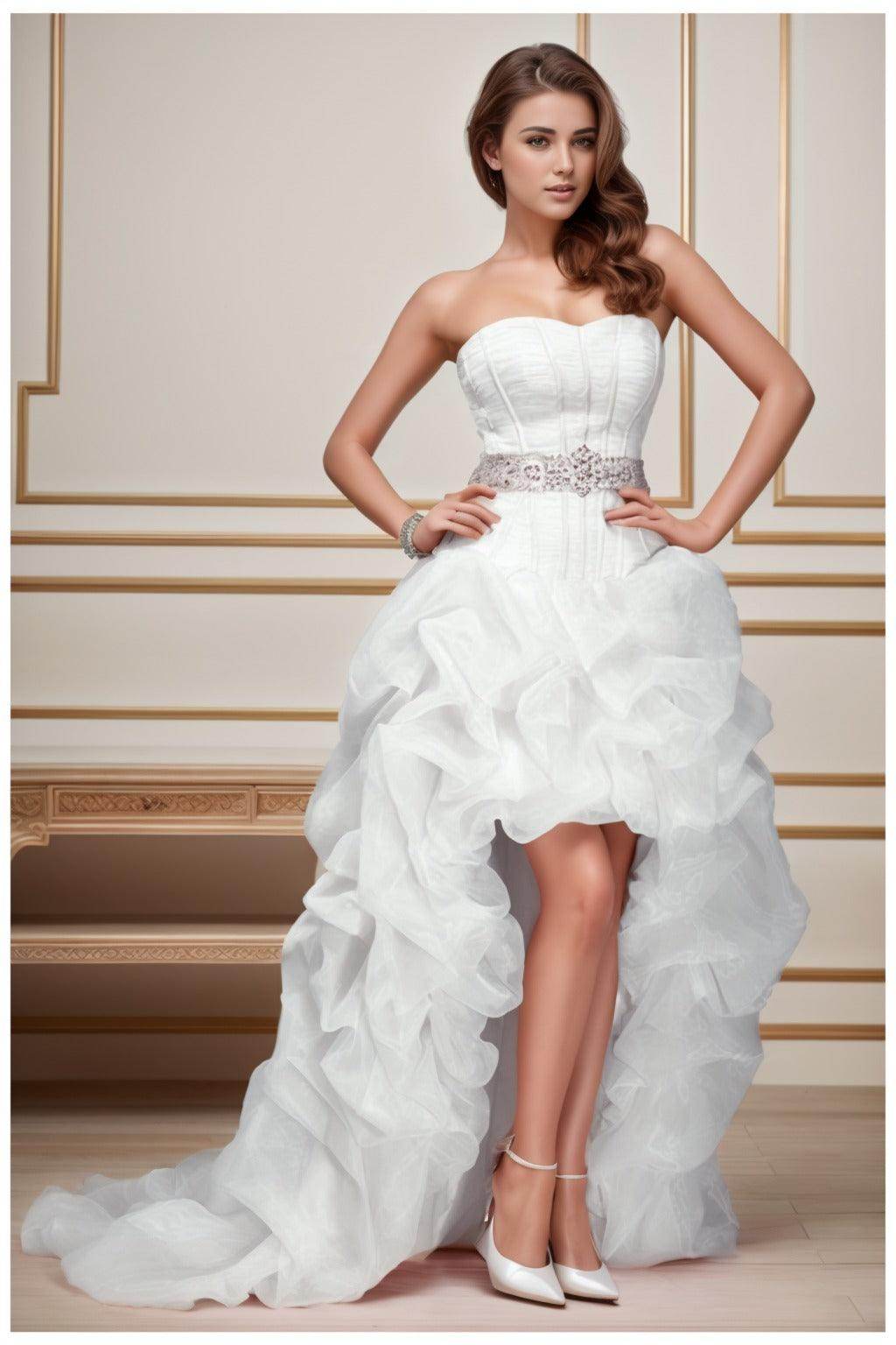 Ball Gown High-Low Organza Homecoming Dresses CS0534 - COCOMELODY