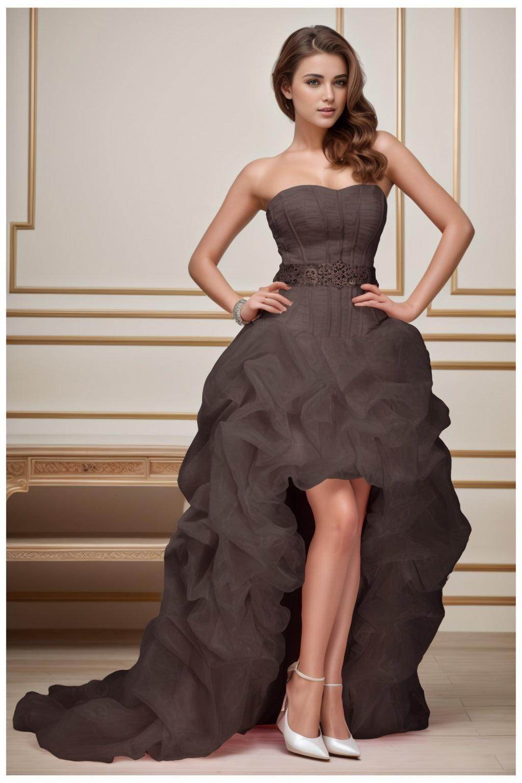 Ball Gown High-Low Organza Homecoming Dresses CS0534 - COCOMELODY
