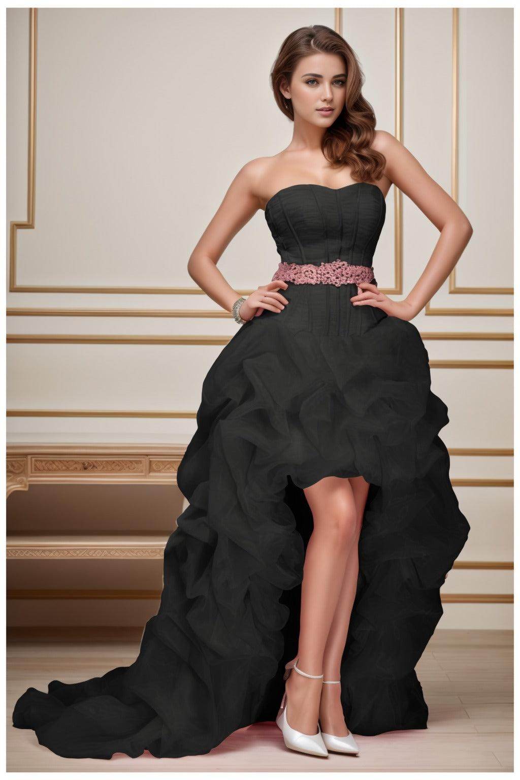 Ball Gown High-Low Organza Homecoming Dresses CS0534 - COCOMELODY
