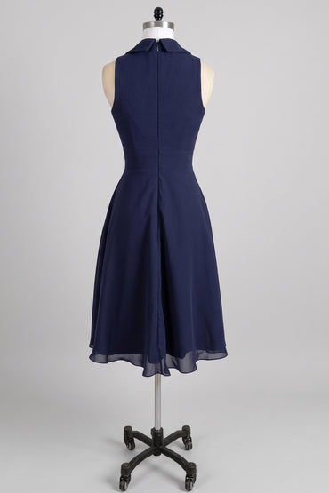 A-Line Knee Length Chiffon Graduation Dresses CS0536