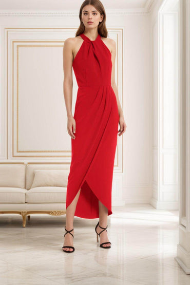 Sheath-Column High-Low Forged Chiffon Graduation Dresses CS0537 - COCOMELODY