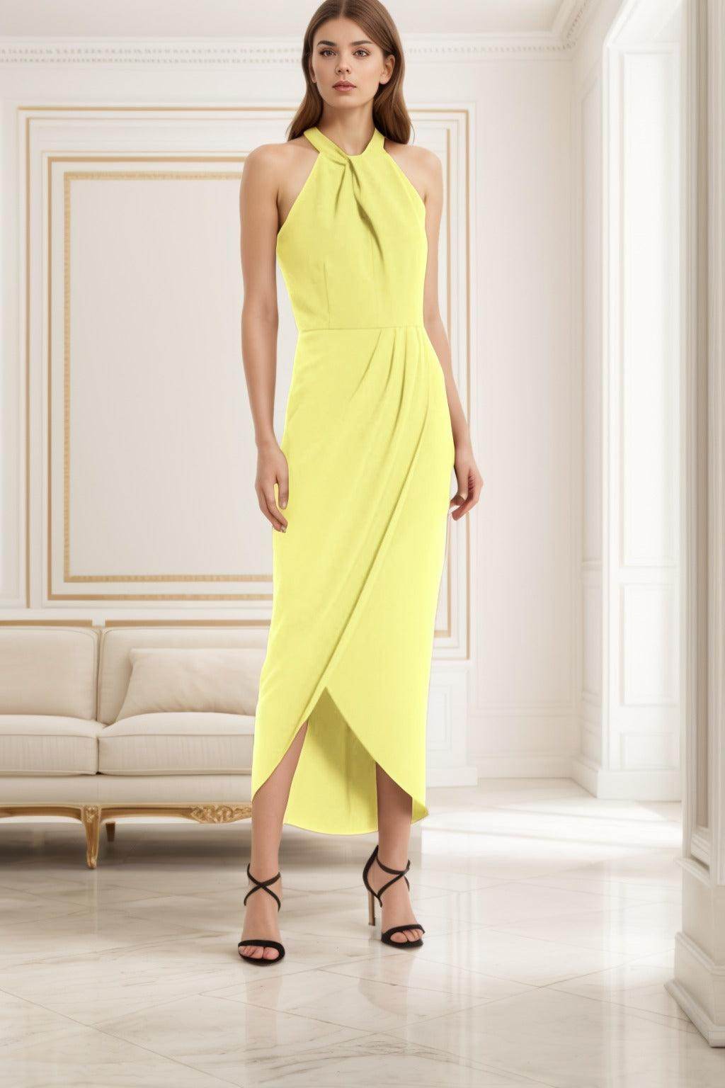 Sheath-Column High-Low Forged Chiffon Graduation Dresses CS0537 - COCOMELODY
