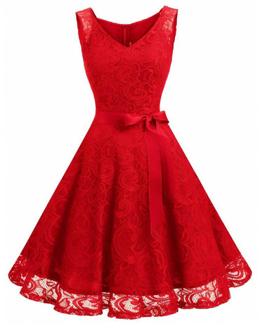 A-Line Knee Length Silk-Like Graduation Dresses CS0542 - COCOMELODY