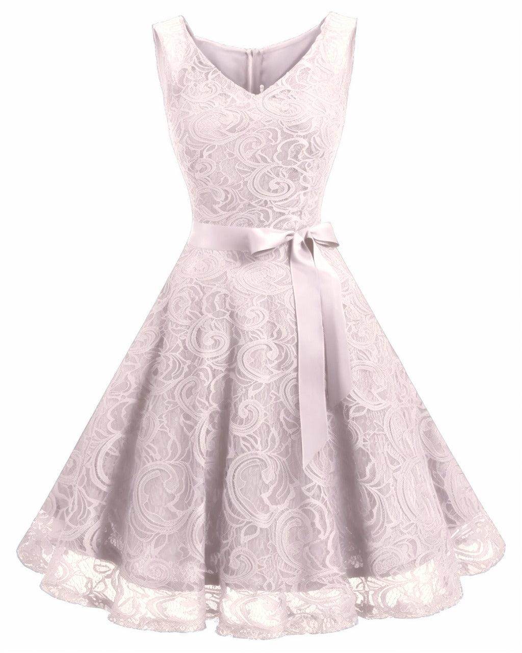 A-Line Knee Length Silk-Like Graduation Dresses CS0542 - COCOMELODY