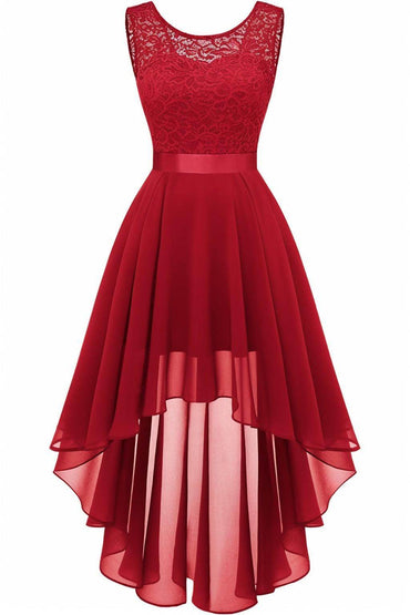 Asymmetrical High-Low Chiffon Graduation Dresses CS0543 - COCOMELODY