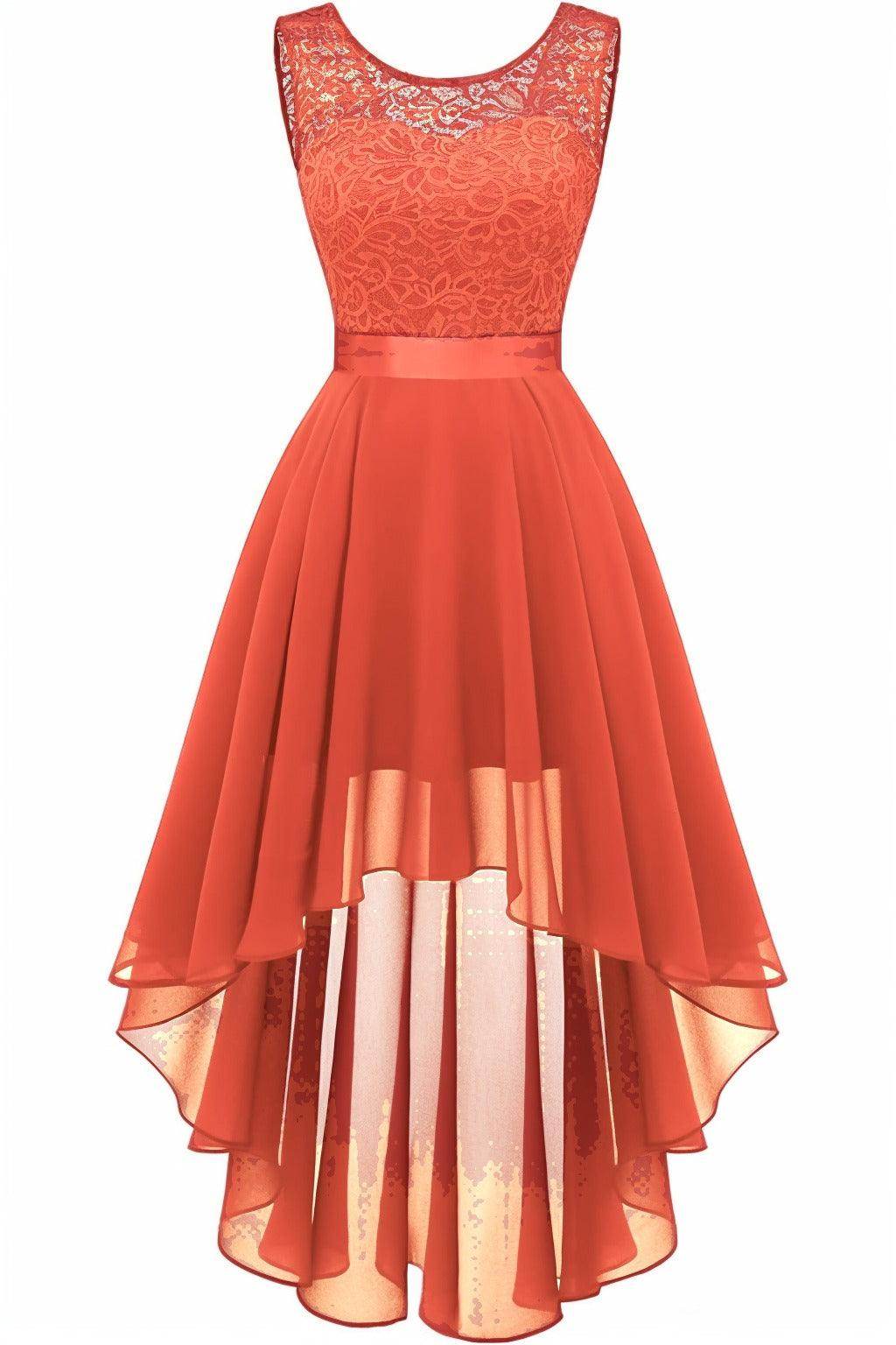 Asymmetrical High-Low Chiffon Graduation Dresses CS0543 - COCOMELODY