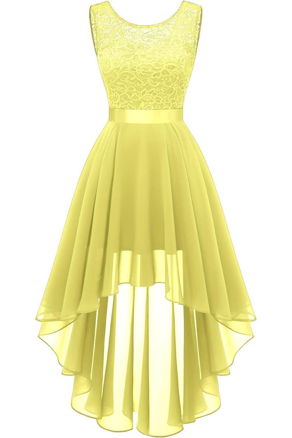 Asymmetrical High-Low Chiffon Graduation Dresses CS0543 - COCOMELODY