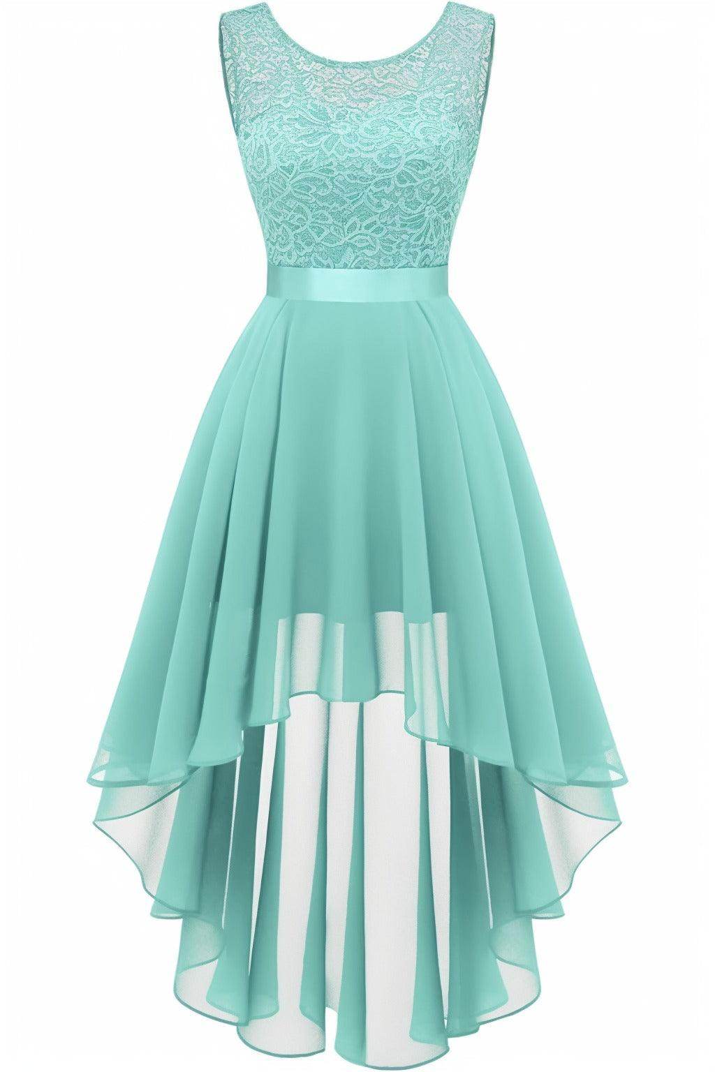 Asymmetrical High-Low Chiffon Graduation Dresses CS0543 - COCOMELODY