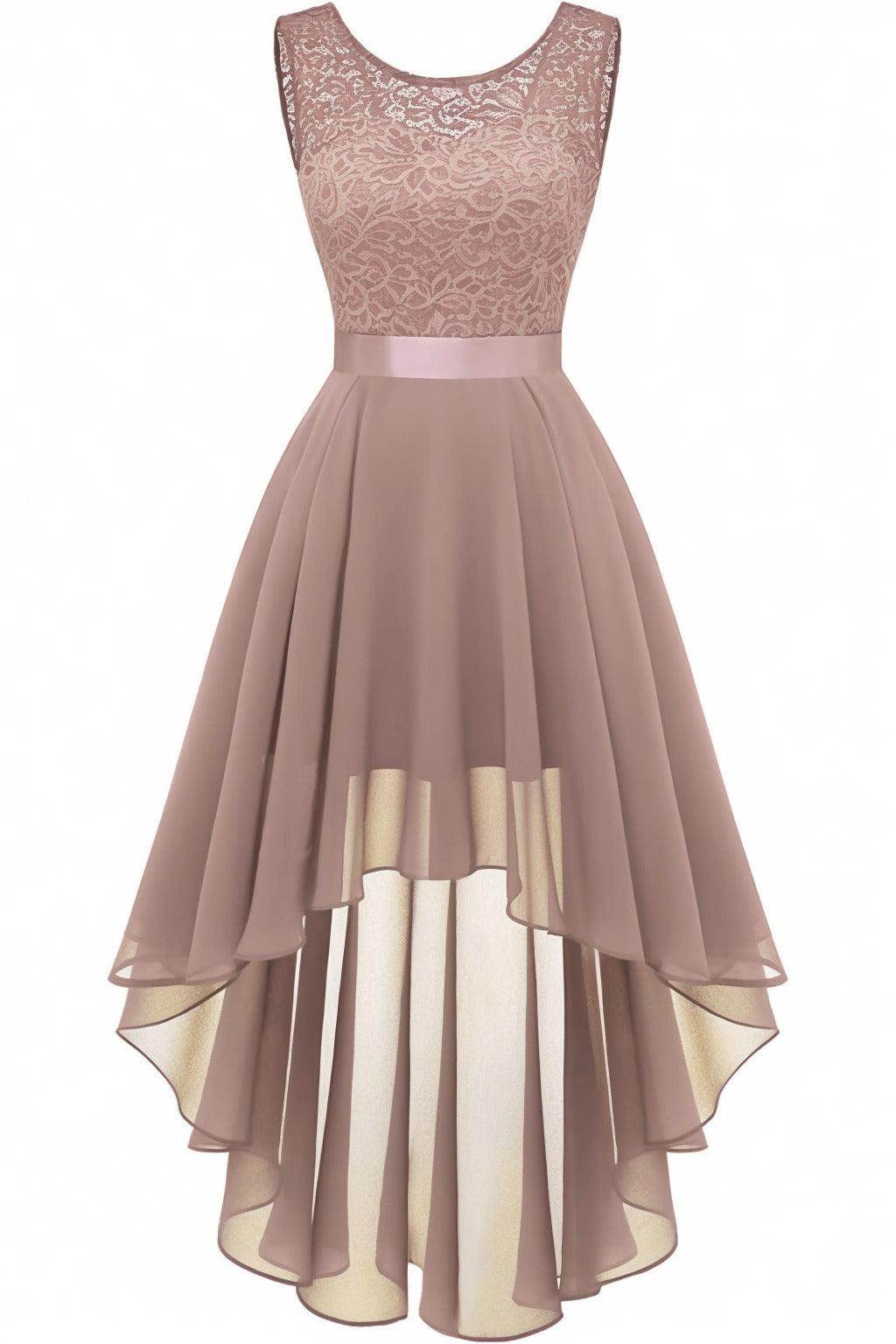 Asymmetrical High-Low Chiffon Graduation Dresses CS0543 - COCOMELODY