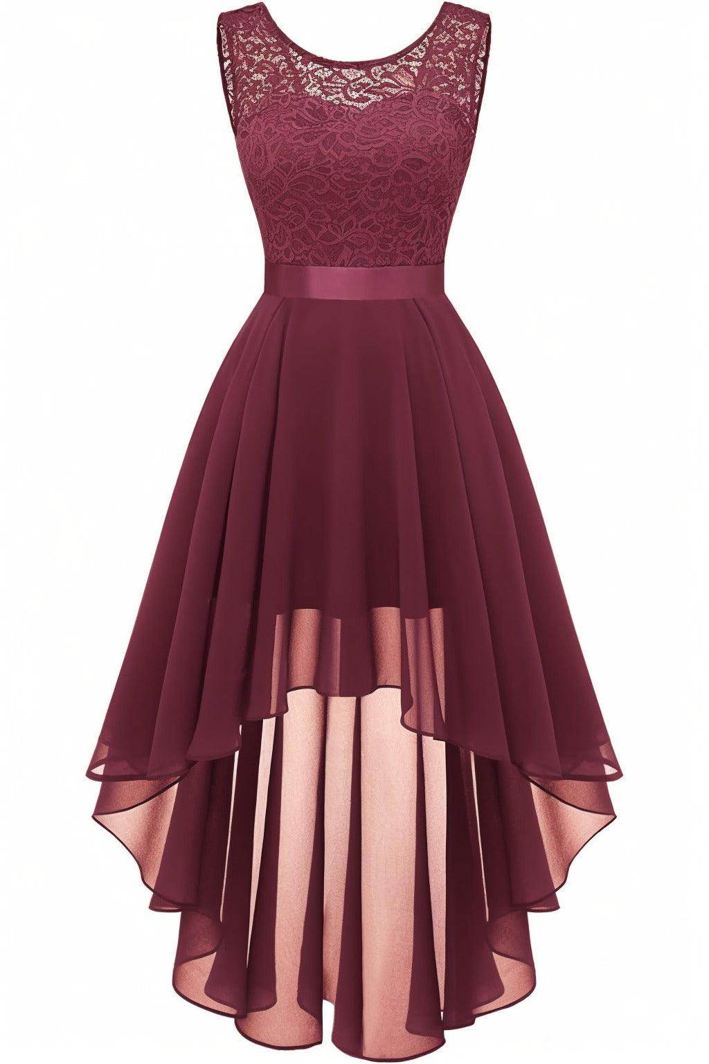 Asymmetrical High-Low Chiffon Graduation Dresses CS0543 - COCOMELODY