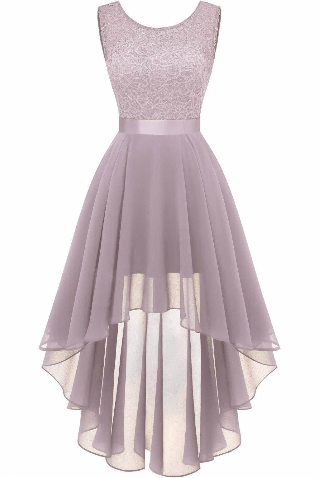 Asymmetrical High-Low Chiffon Graduation Dresses CS0543 - COCOMELODY