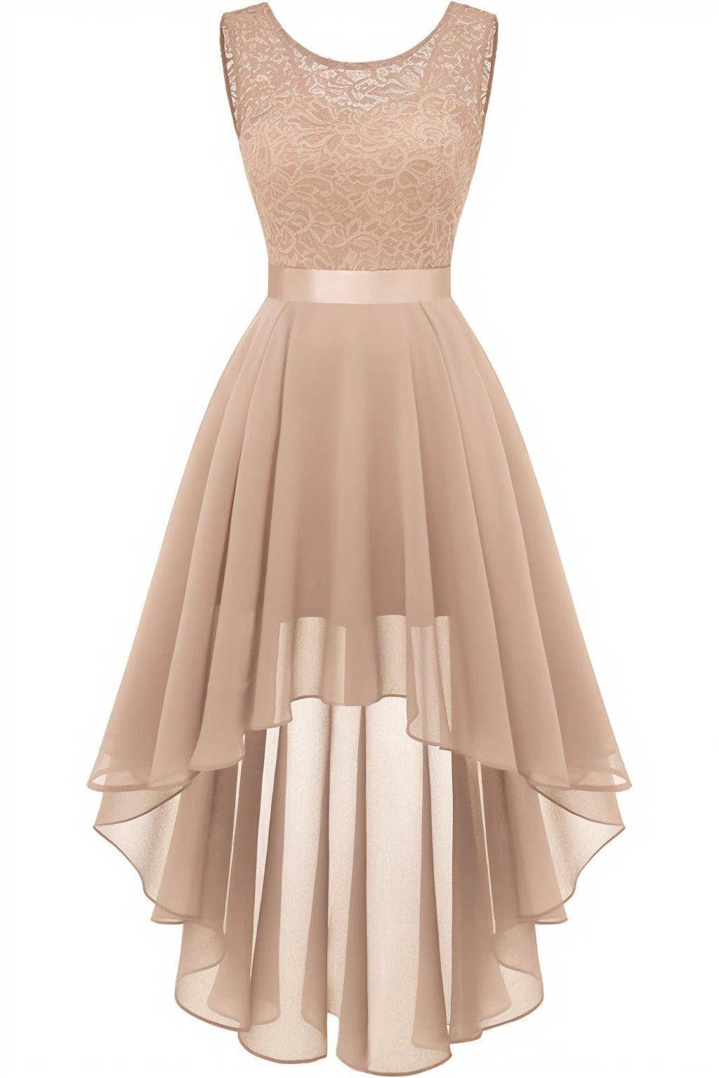 Asymmetrical High-Low Chiffon Graduation Dresses CS0543 - COCOMELODY