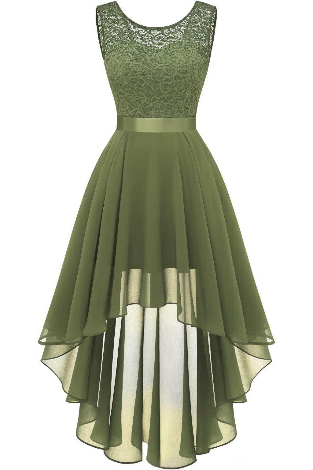 Asymmetrical High-Low Chiffon Graduation Dresses CS0543 - COCOMELODY