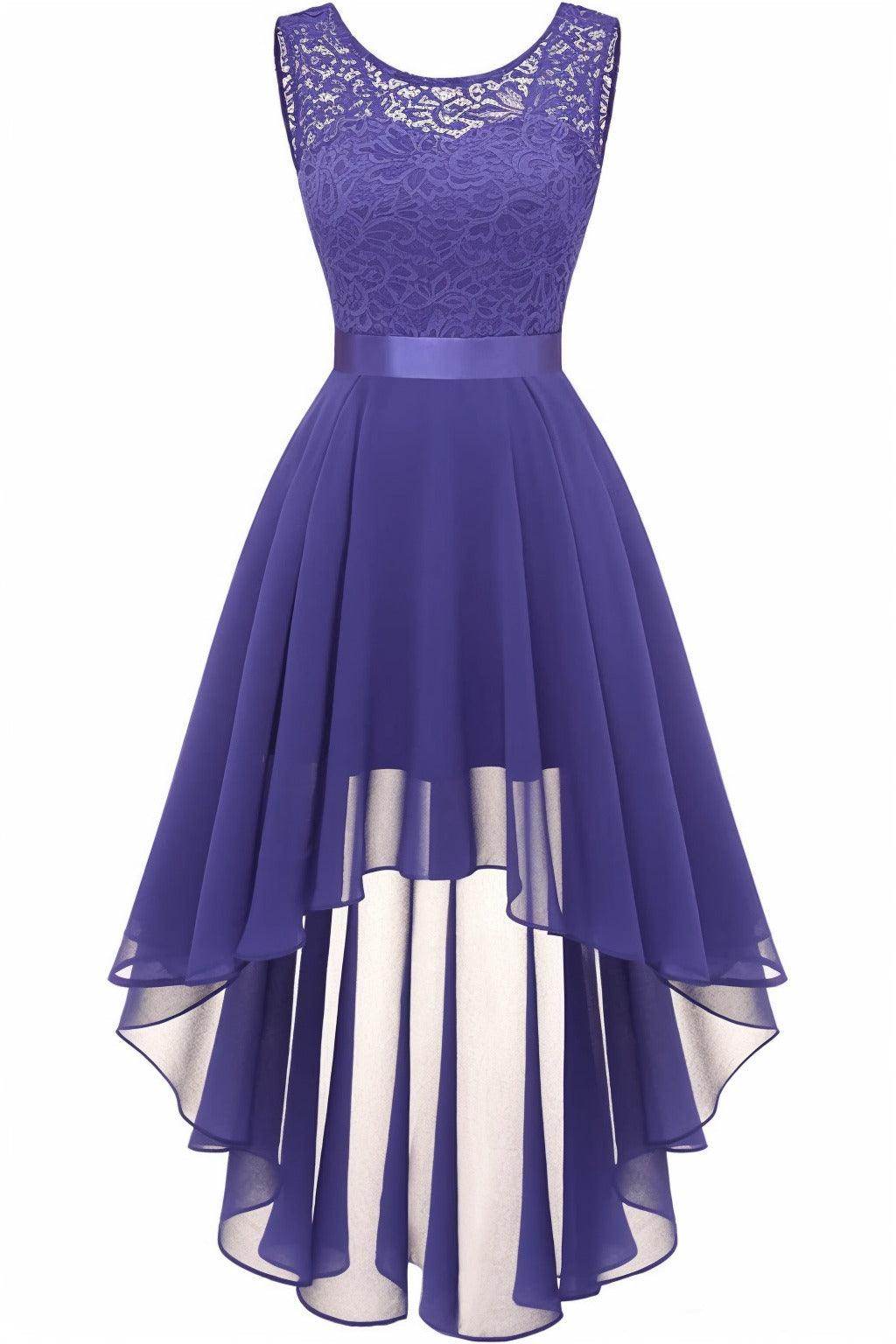 Asymmetrical High-Low Chiffon Graduation Dresses CS0543 - COCOMELODY