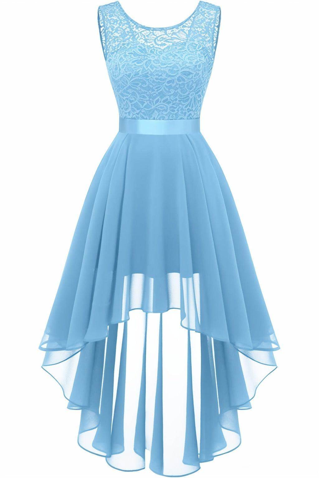 Asymmetrical High-Low Chiffon Graduation Dresses CS0543 - COCOMELODY