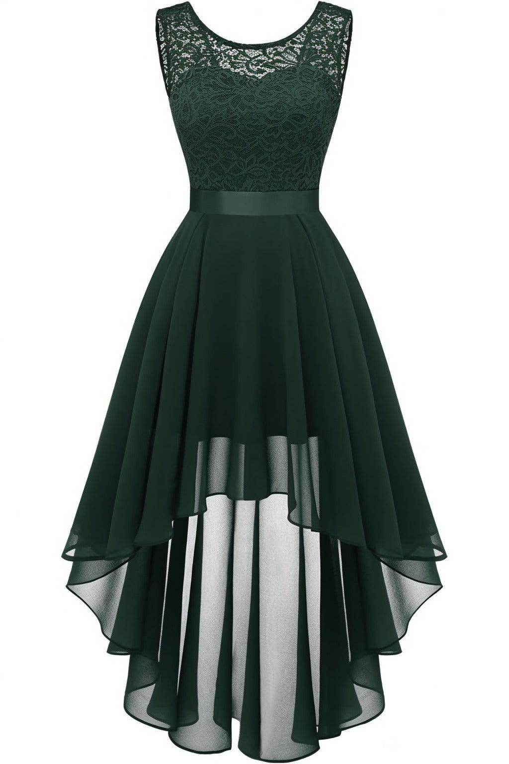 Asymmetrical High-Low Chiffon Graduation Dresses CS0543 - COCOMELODY