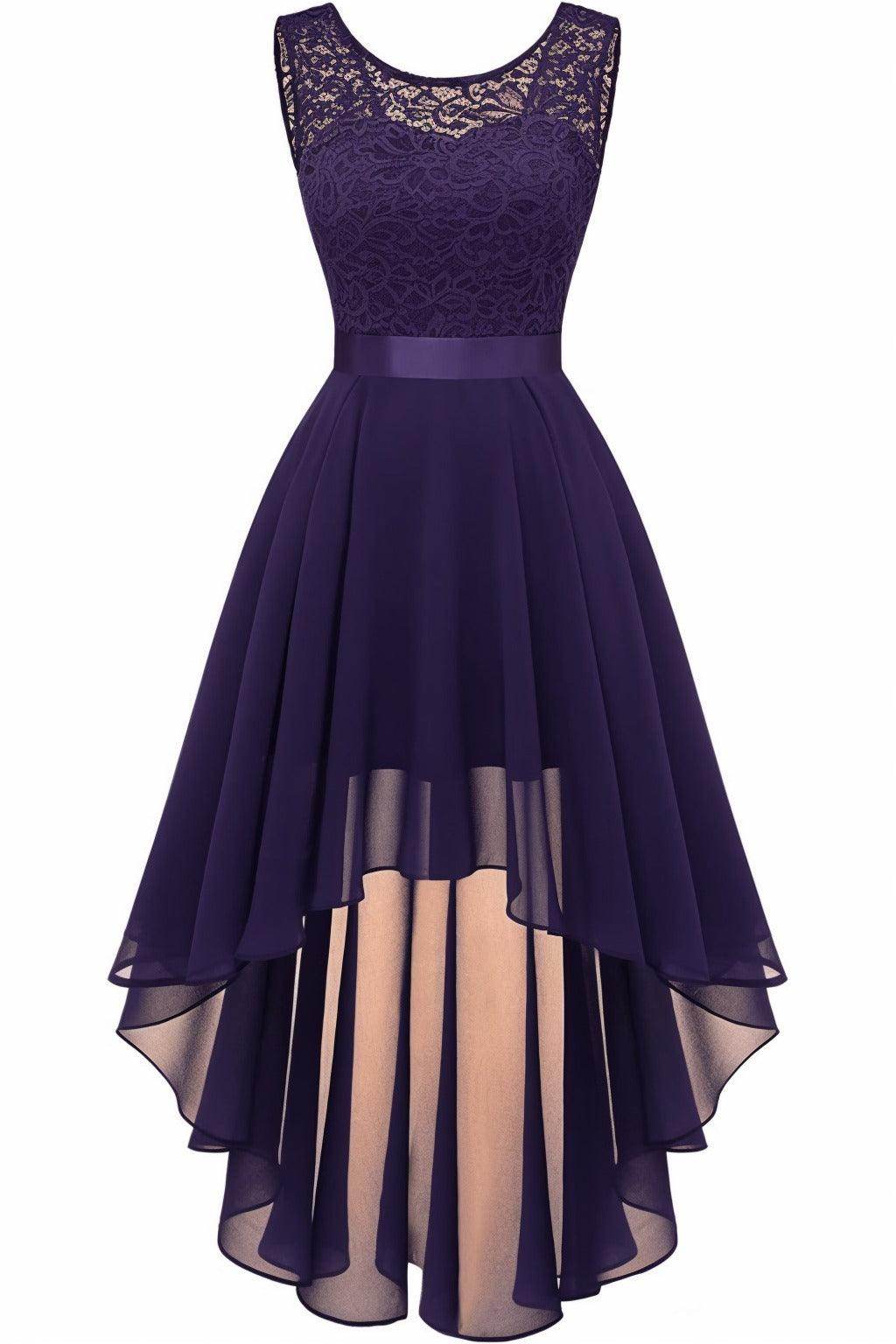 Asymmetrical High-Low Chiffon Graduation Dresses CS0543 - COCOMELODY