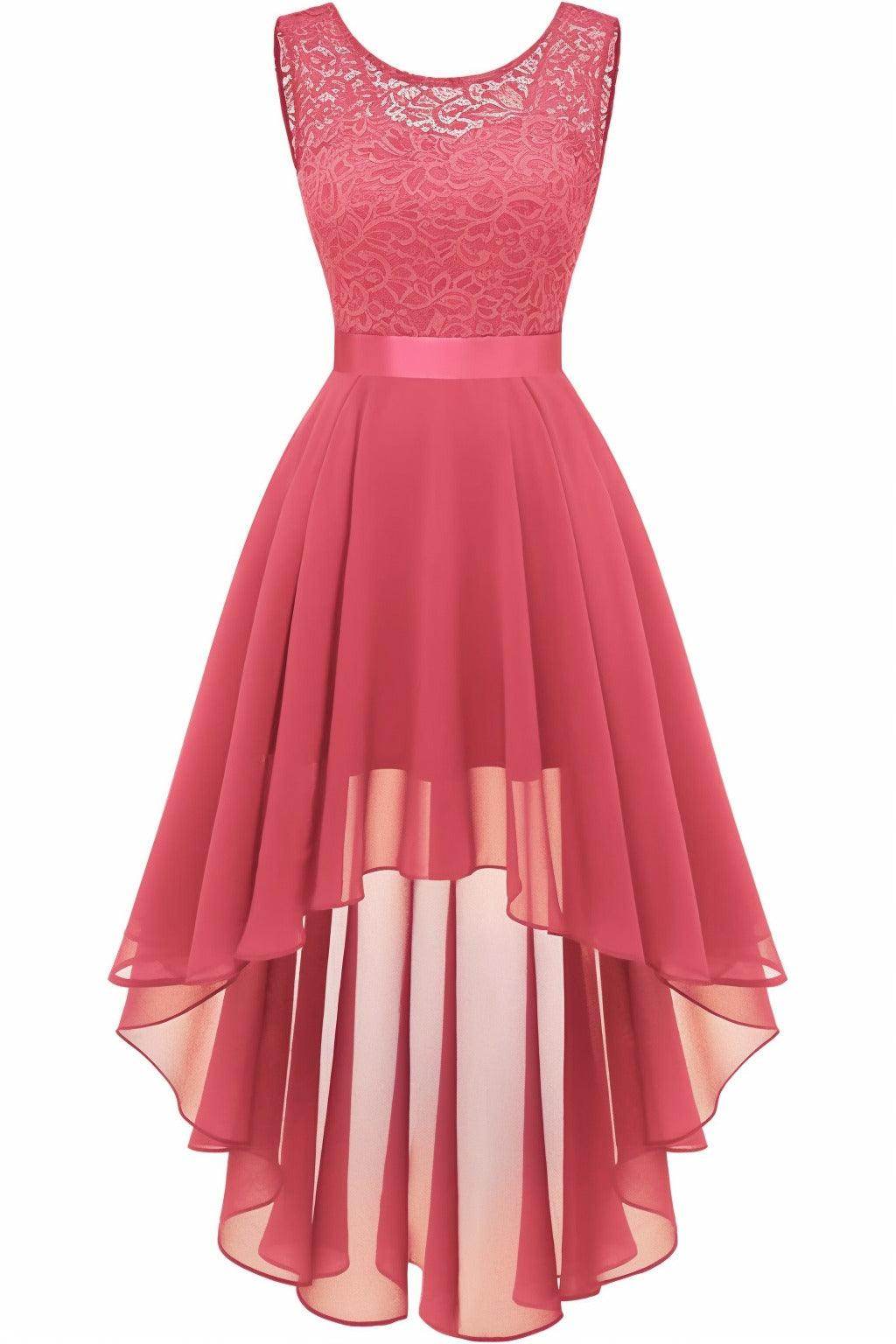 Asymmetrical High-Low Chiffon Graduation Dresses CS0543 - COCOMELODY