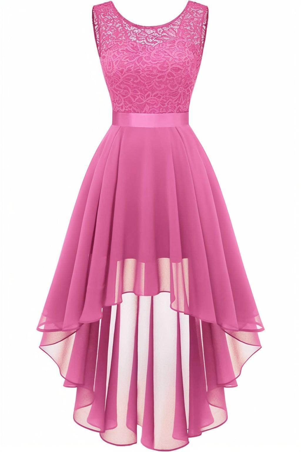 Asymmetrical High-Low Chiffon Graduation Dresses CS0543 - COCOMELODY