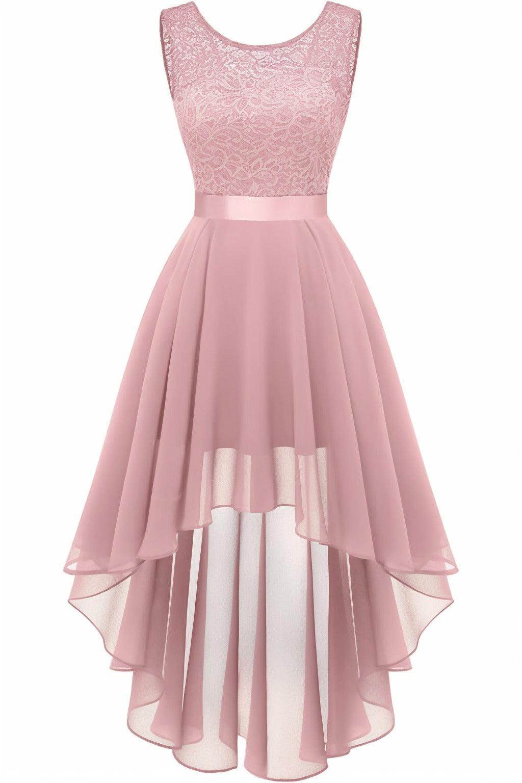 Asymmetrical High-Low Chiffon Graduation Dresses CS0543 - COCOMELODY