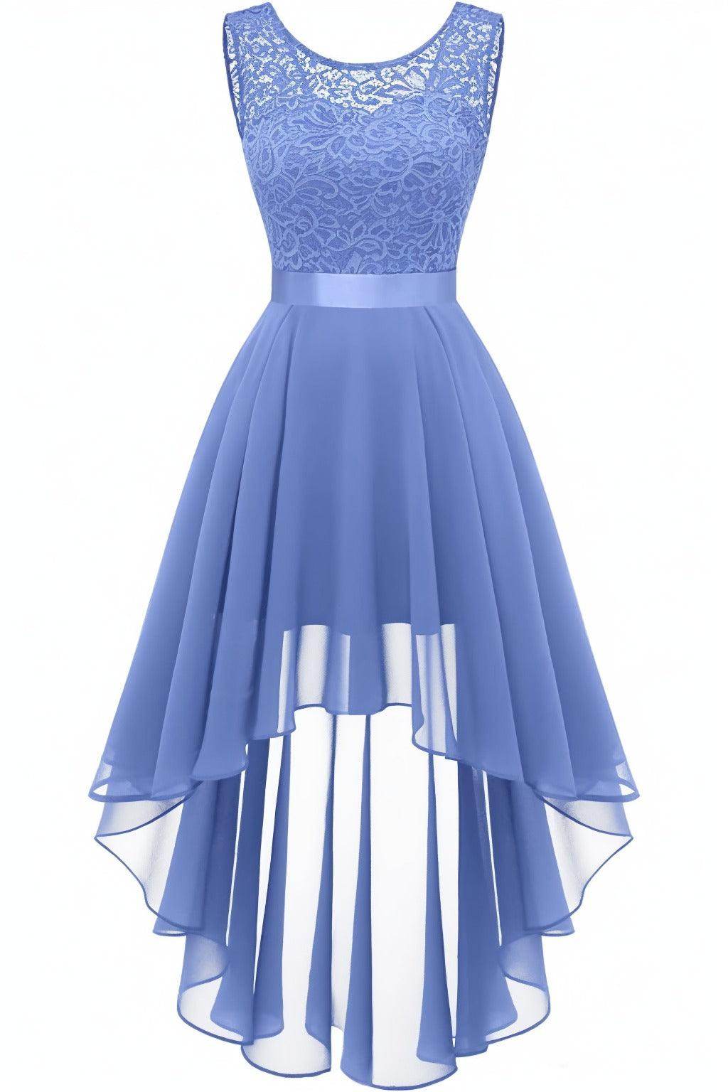 Asymmetrical High-Low Chiffon Graduation Dresses CS0543 - COCOMELODY