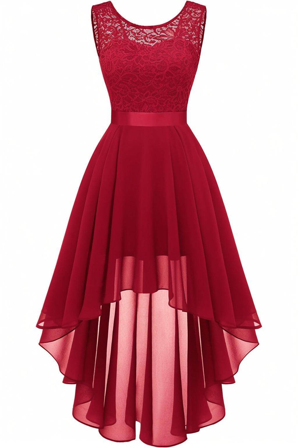 Asymmetrical High-Low Chiffon Graduation Dresses CS0543 - COCOMELODY