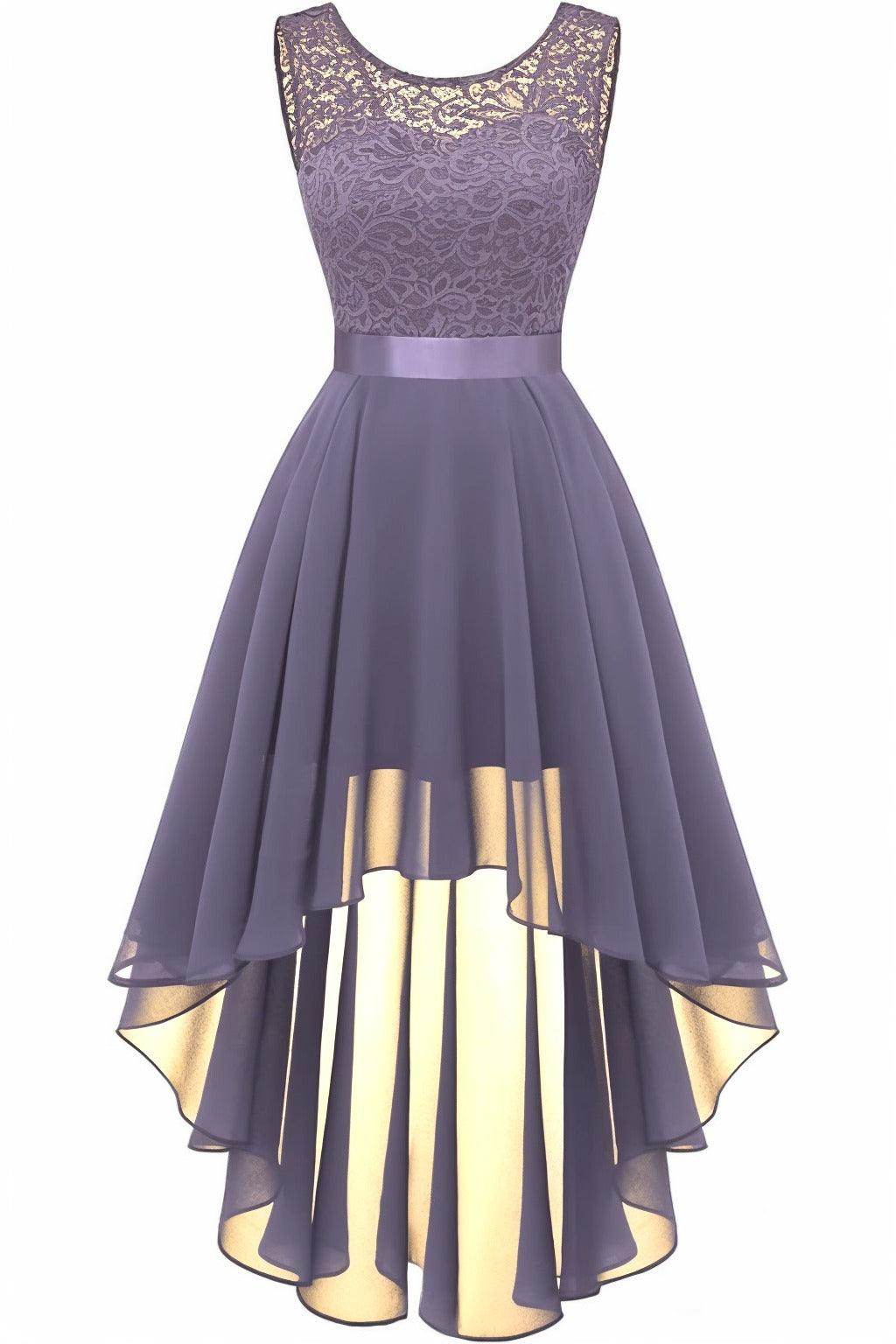 Asymmetrical High-Low Chiffon Graduation Dresses CS0543 - COCOMELODY