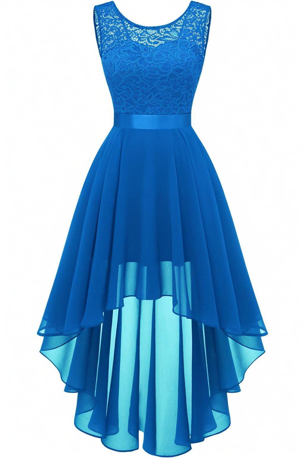 Asymmetrical High-Low Chiffon Graduation Dresses CS0543 - COCOMELODY