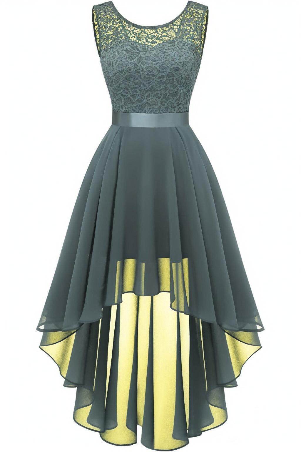 Asymmetrical High-Low Chiffon Graduation Dresses CS0543 - COCOMELODY