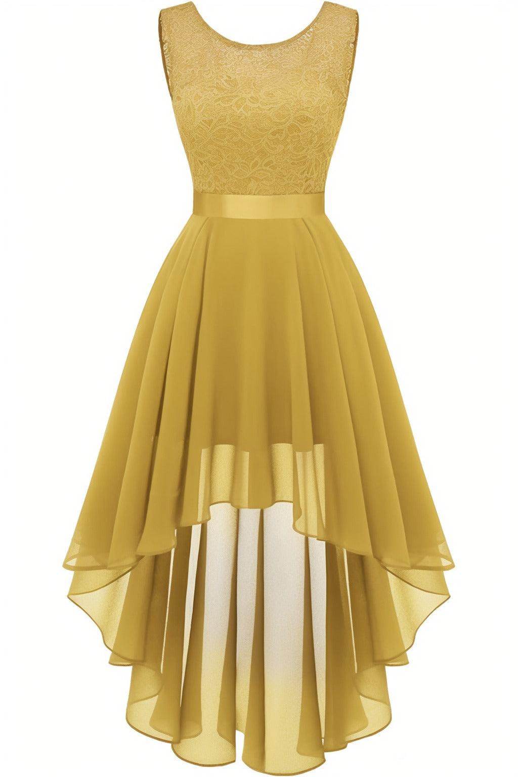 Asymmetrical High-Low Chiffon Graduation Dresses CS0543 - COCOMELODY