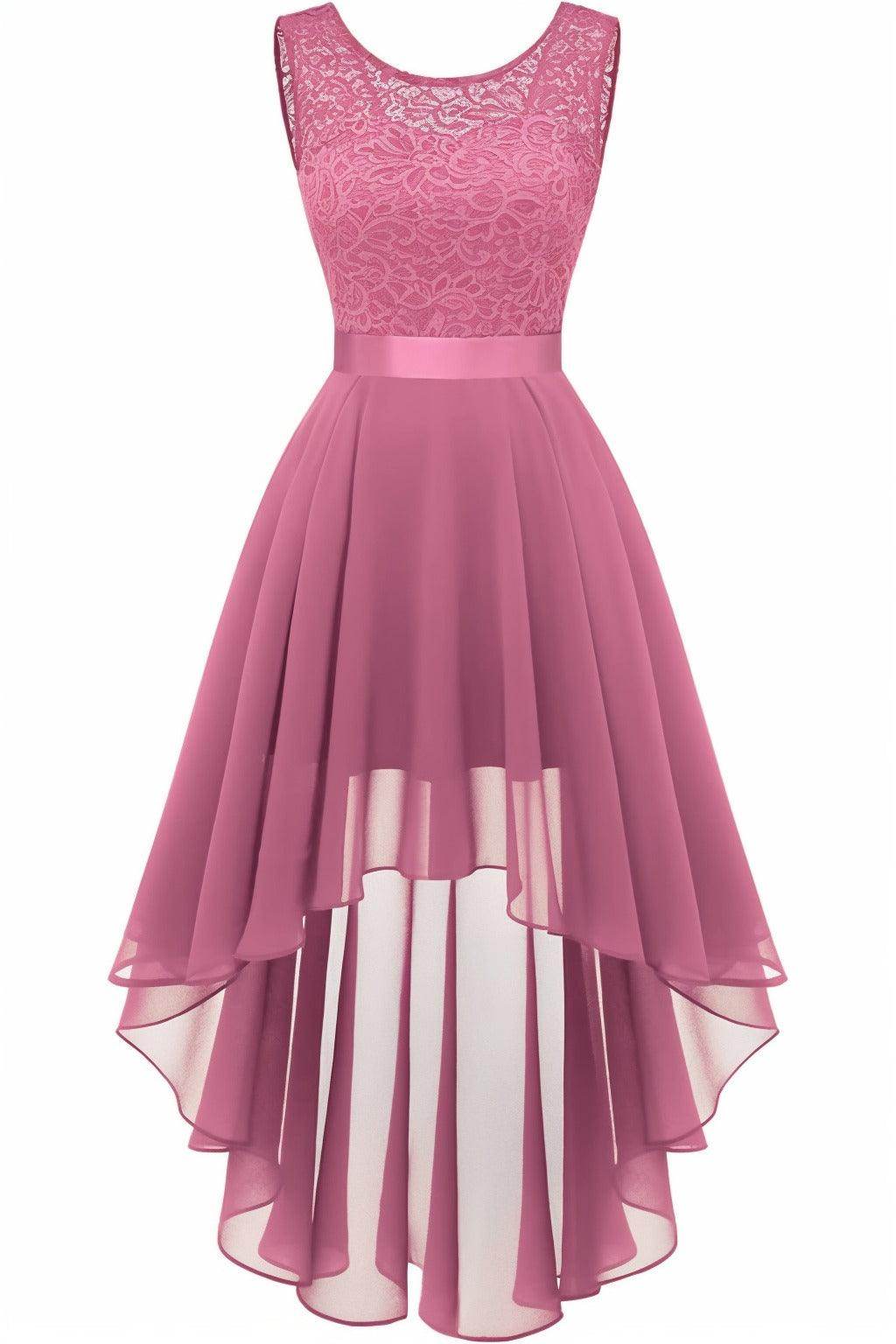 Asymmetrical High-Low Chiffon Graduation Dresses CS0543 - COCOMELODY