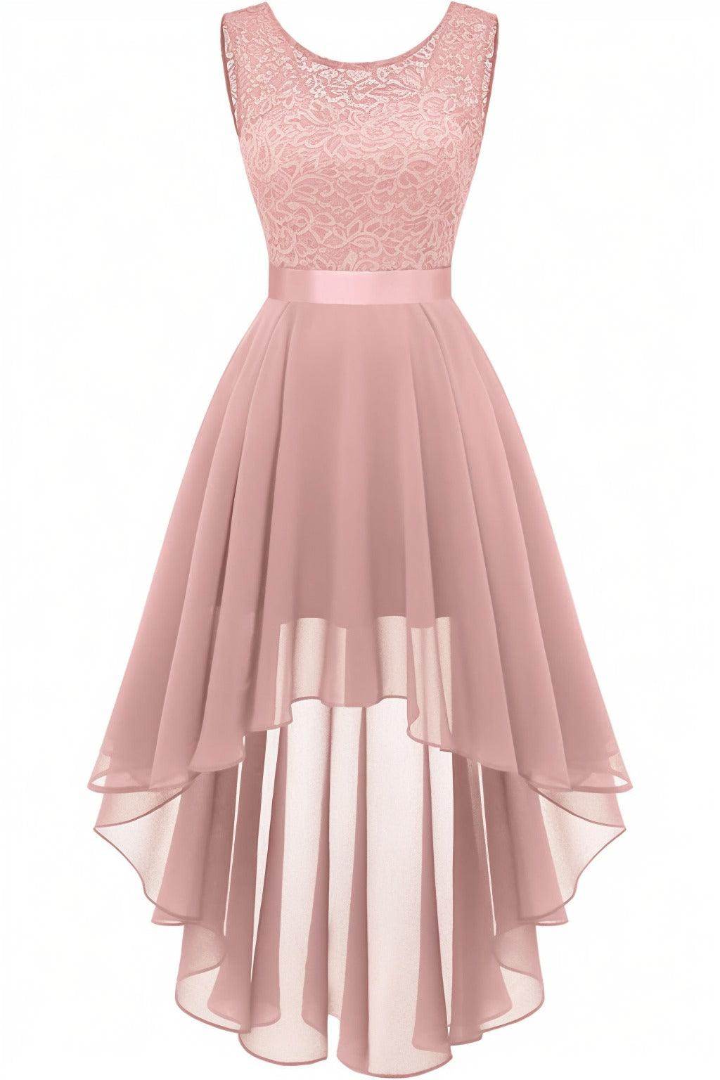 Asymmetrical High-Low Chiffon Graduation Dresses CS0543 - COCOMELODY