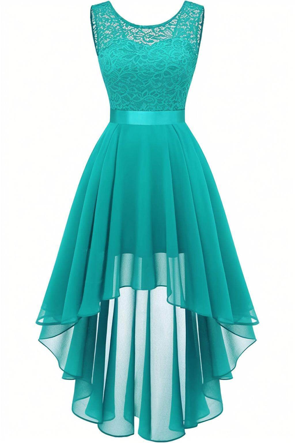Asymmetrical High-Low Chiffon Graduation Dresses CS0543 - COCOMELODY