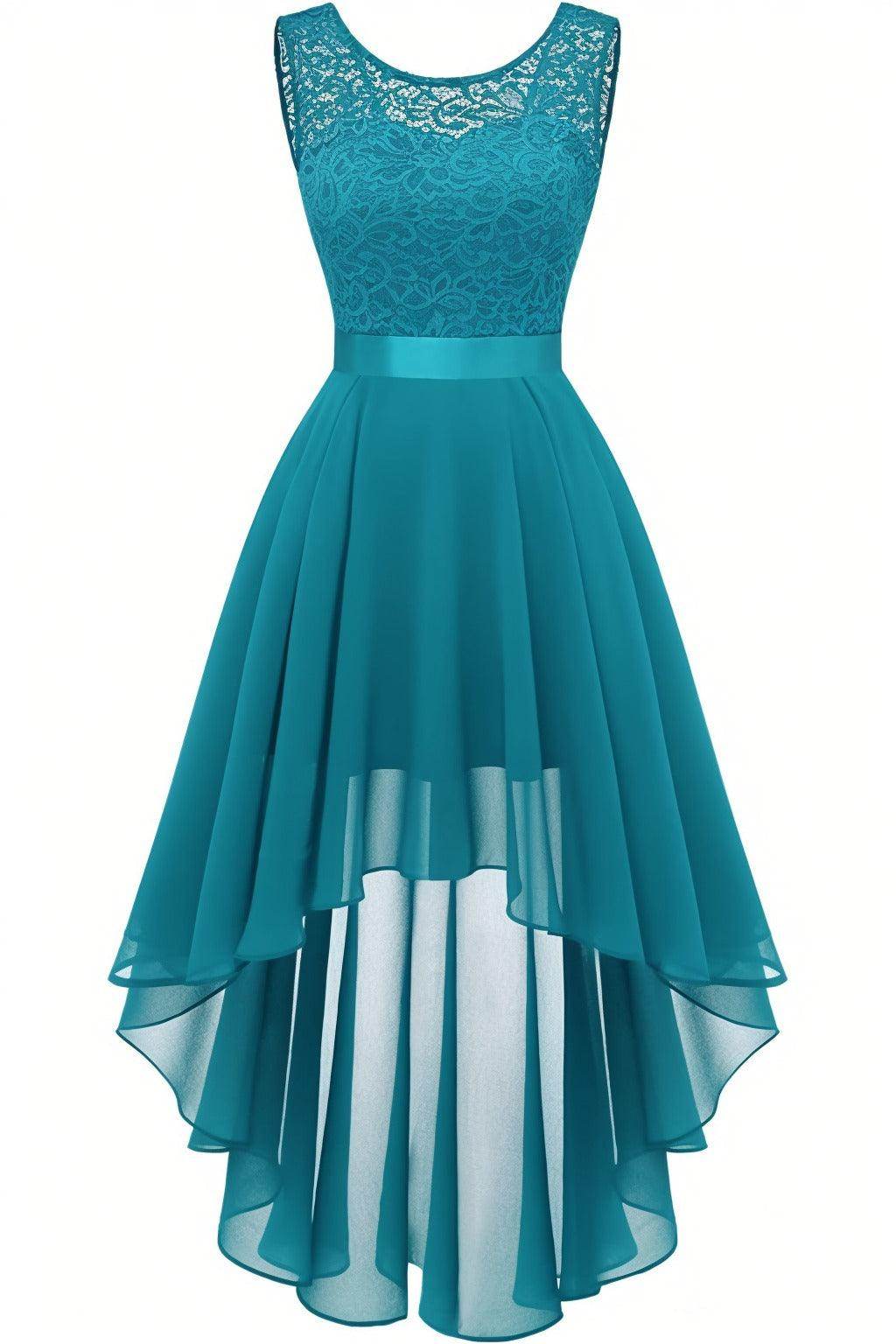 Asymmetrical High-Low Chiffon Graduation Dresses CS0543 - COCOMELODY