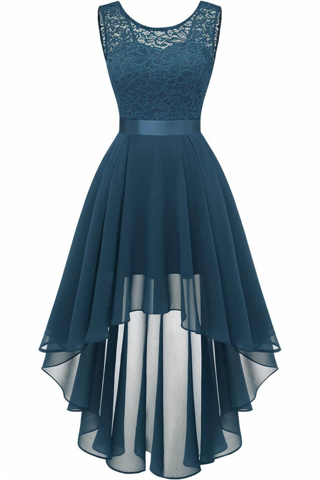 Asymmetrical High-Low Chiffon Graduation Dresses CS0543 - COCOMELODY