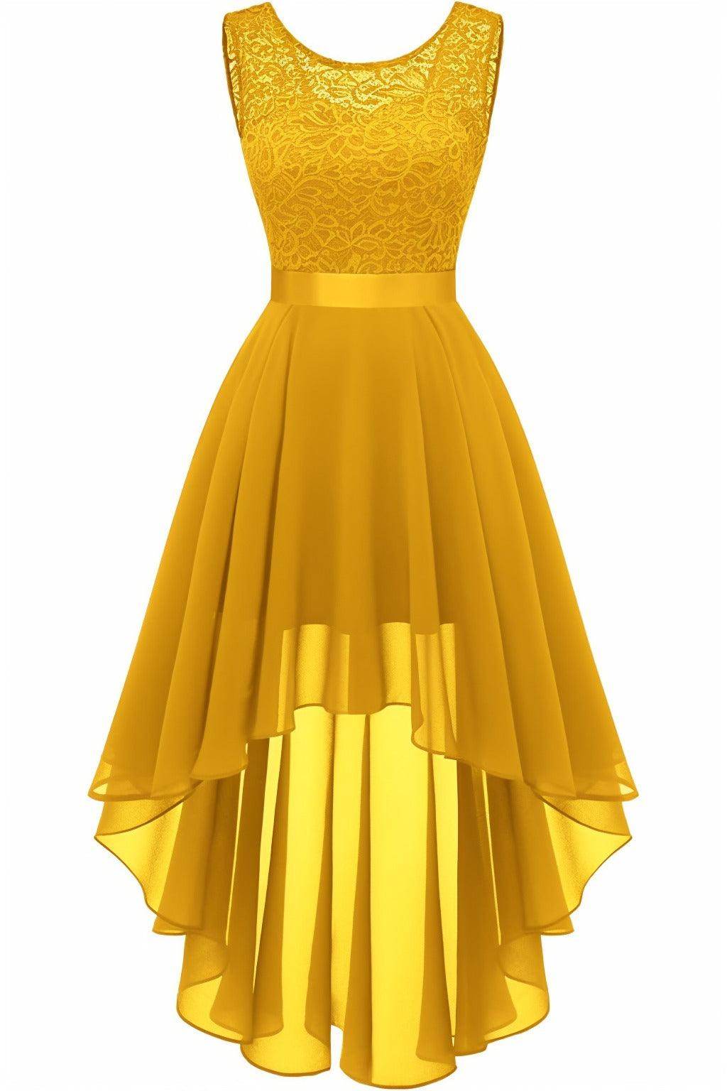 Asymmetrical High-Low Chiffon Graduation Dresses CS0543 - COCOMELODY