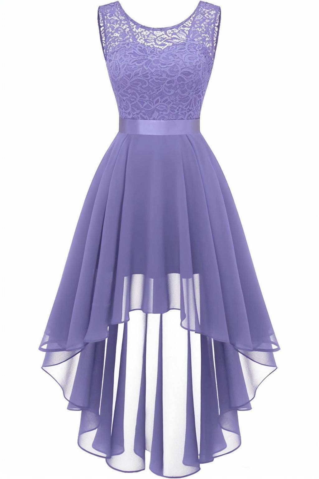 Asymmetrical High-Low Chiffon Graduation Dresses CS0543 - COCOMELODY