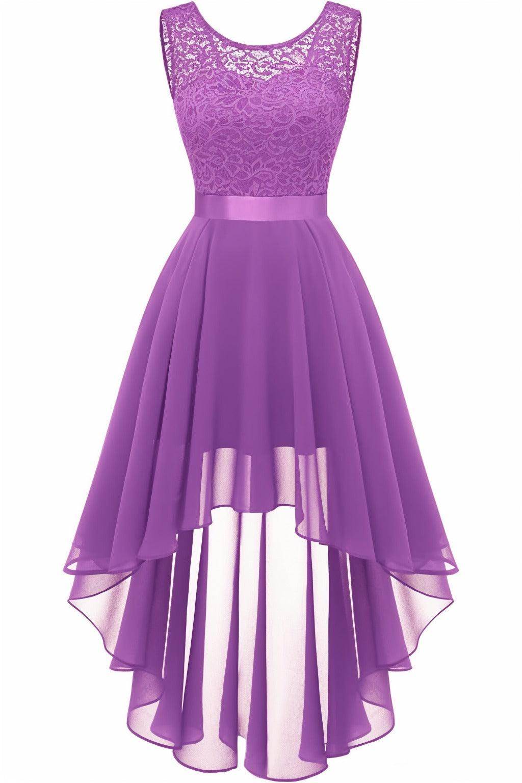 Asymmetrical High-Low Chiffon Graduation Dresses CS0543 - COCOMELODY