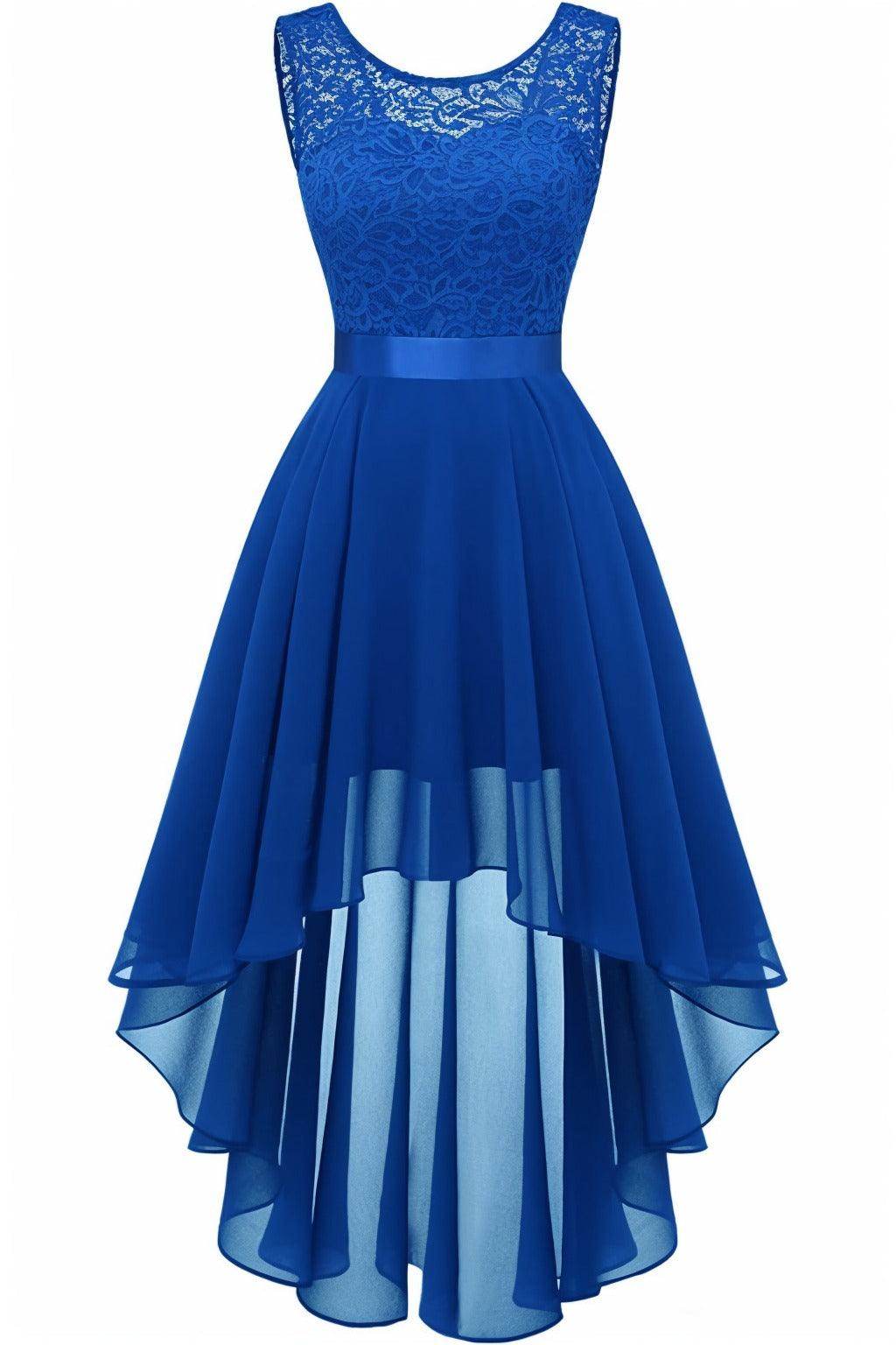 Asymmetrical High-Low Chiffon Graduation Dresses CS0543 - COCOMELODY