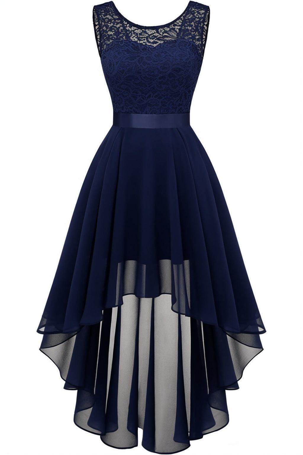 Asymmetrical High-Low Chiffon Graduation Dresses CS0543 - COCOMELODY