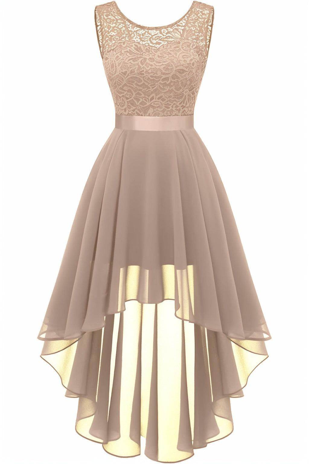 Asymmetrical High-Low Chiffon Graduation Dresses CS0543 - COCOMELODY