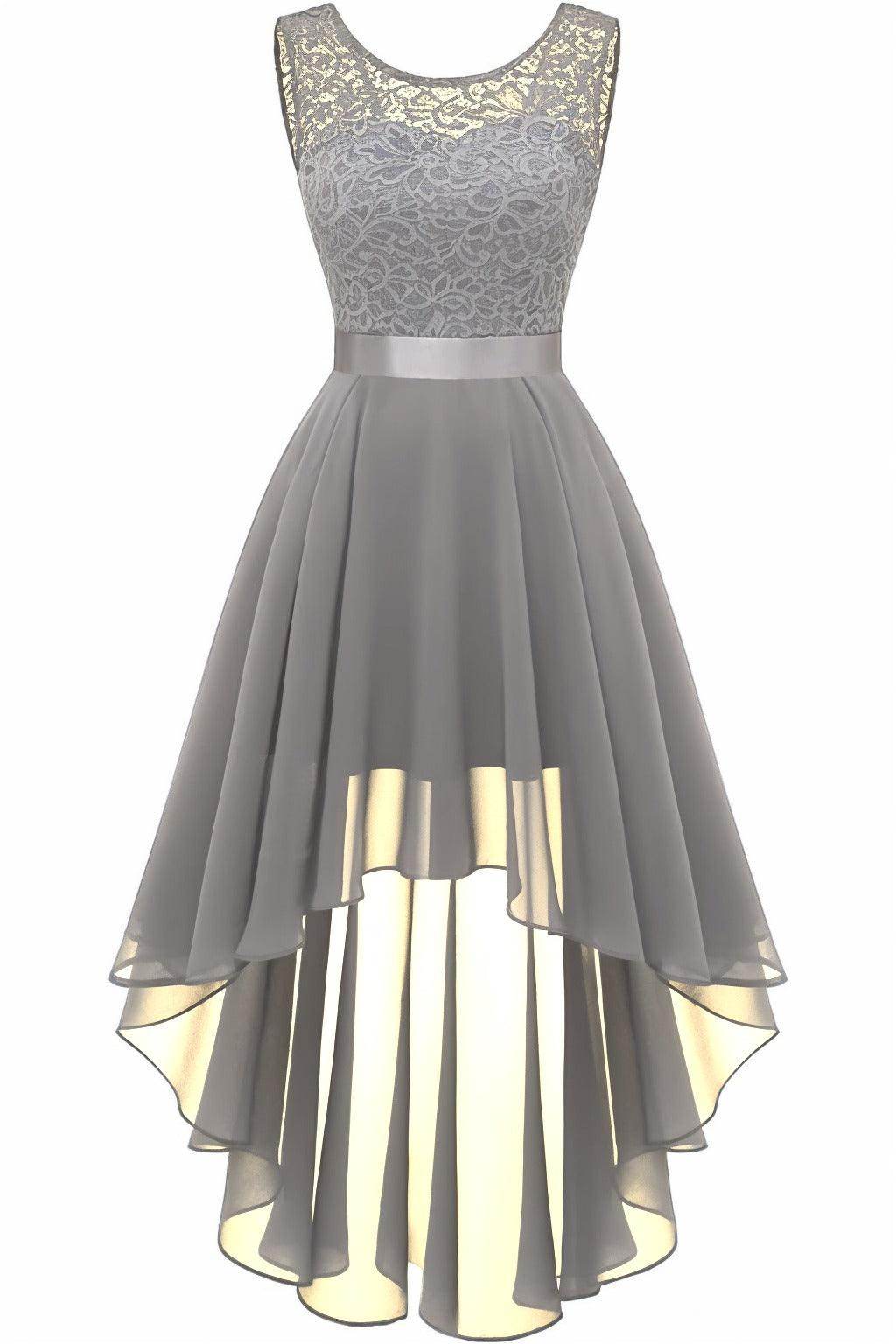 Asymmetrical High-Low Chiffon Graduation Dresses CS0543 - COCOMELODY