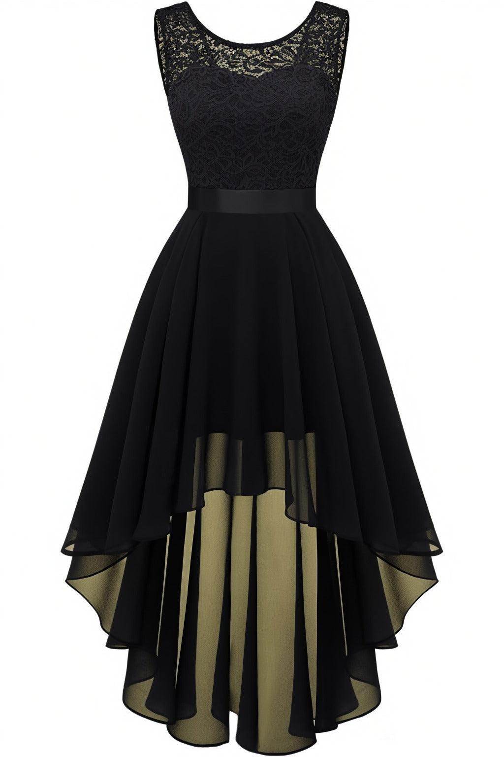 Asymmetrical High-Low Chiffon Graduation Dresses CS0543 - COCOMELODY