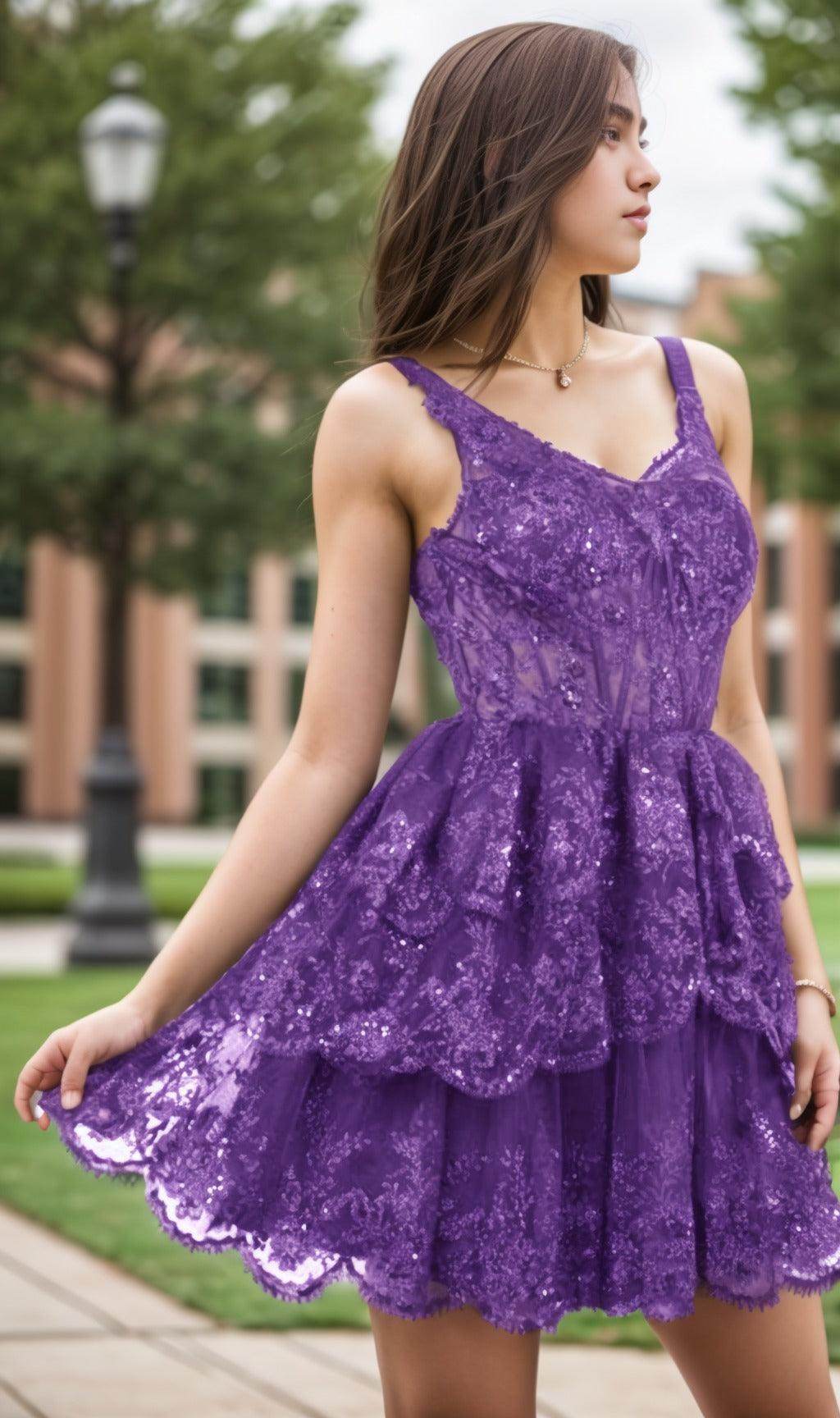 A-Line Short-Mini Tulle Graduation Dresses CS0548 - COCOMELODY