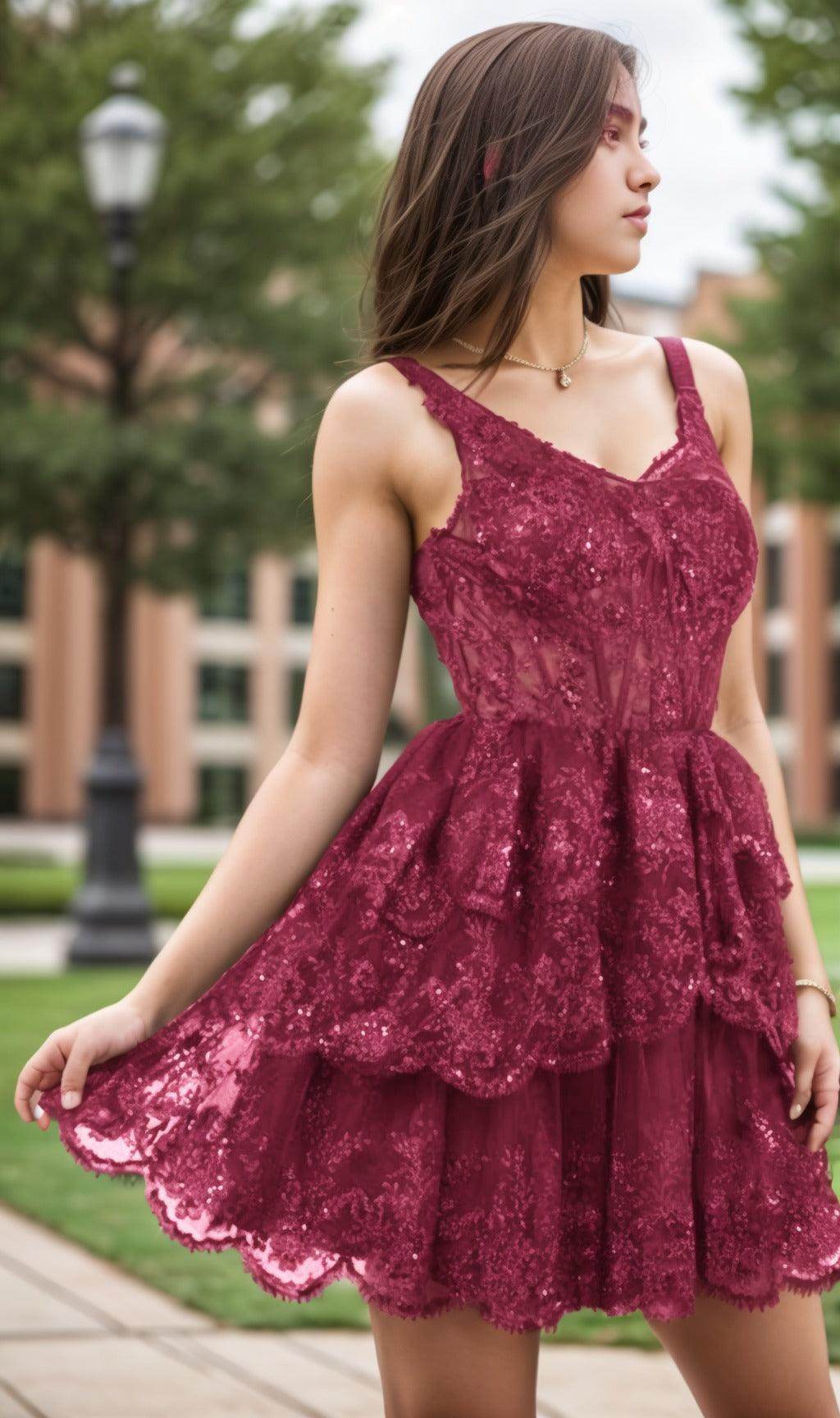 A-Line Short-Mini Tulle Graduation Dresses CS0548 - COCOMELODY