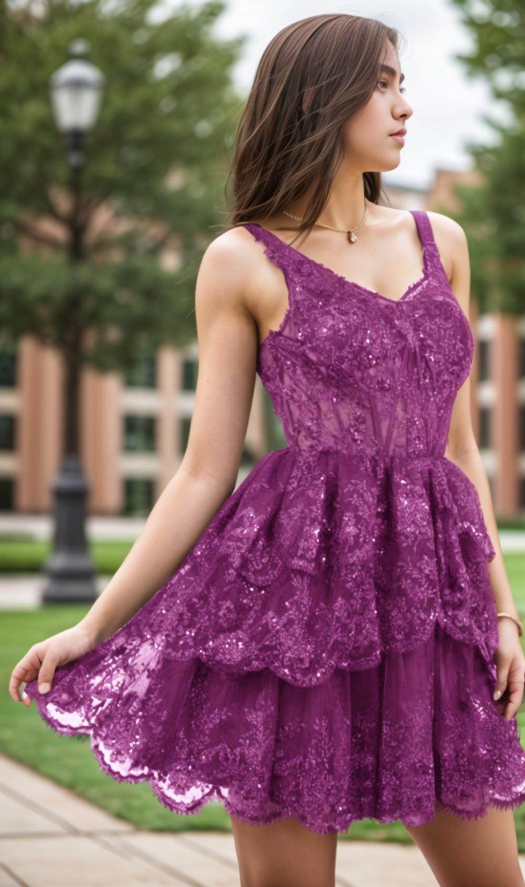 A-Line Short-Mini Tulle Graduation Dresses CS0548 - COCOMELODY