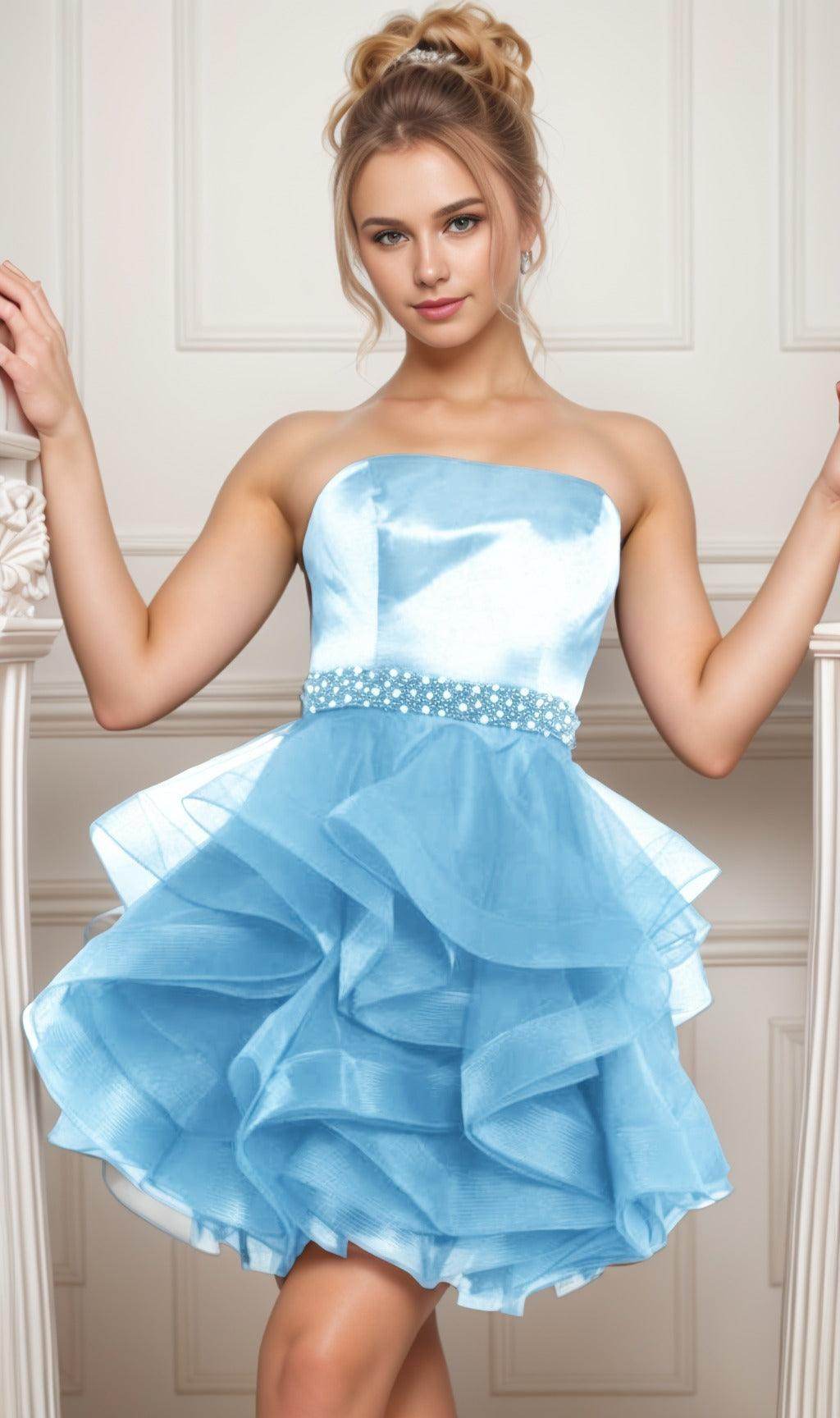 Ball Gown Short-Mini Organza Graduation Dresses CS0550 - COCOMELODY