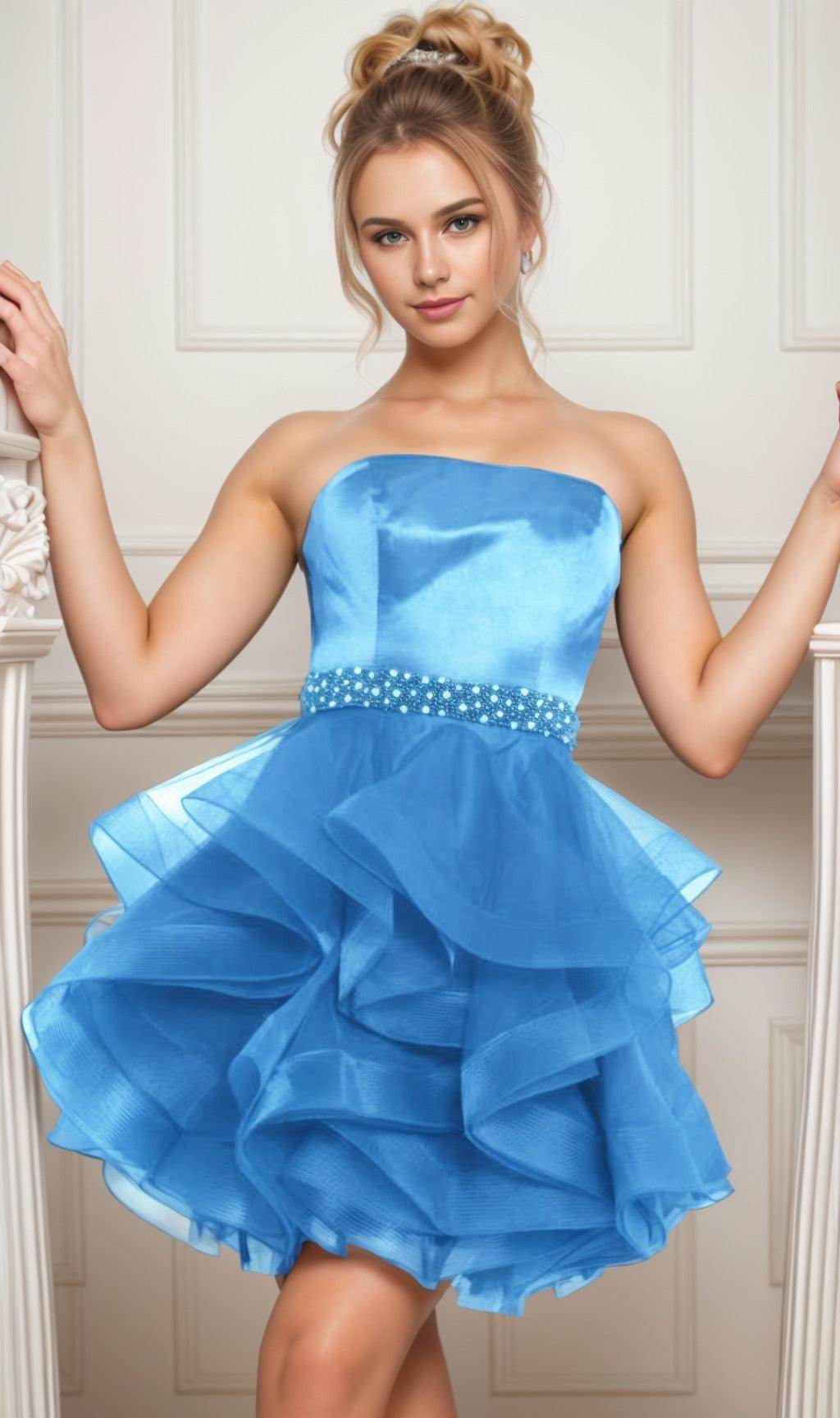 Ball Gown Short-Mini Organza Graduation Dresses CS0550 - COCOMELODY