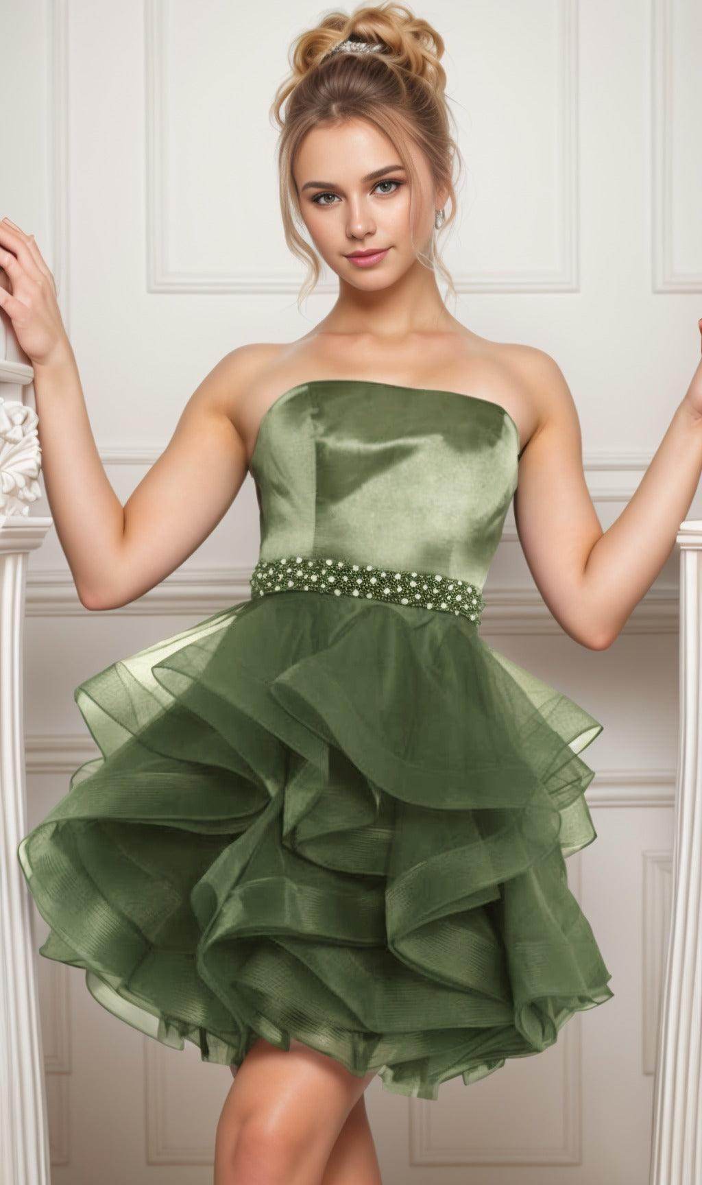 Ball Gown Short-Mini Organza Graduation Dresses CS0550 - COCOMELODY