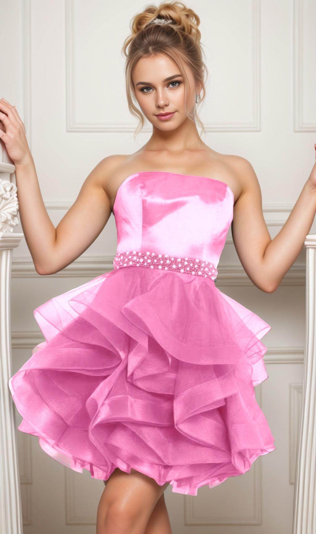 Ball Gown Short-Mini Organza Graduation Dresses CS0550 - COCOMELODY